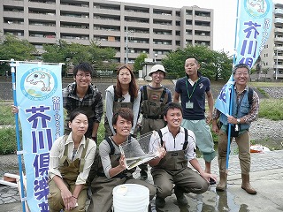 本日参加の若手とアユ