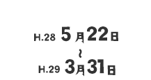 キャンペーン実施期間　H.28 5月22日〜 H.29 3月31日